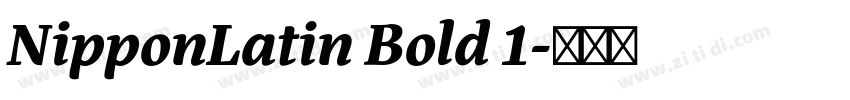 NipponLatin Bold 1字体转换